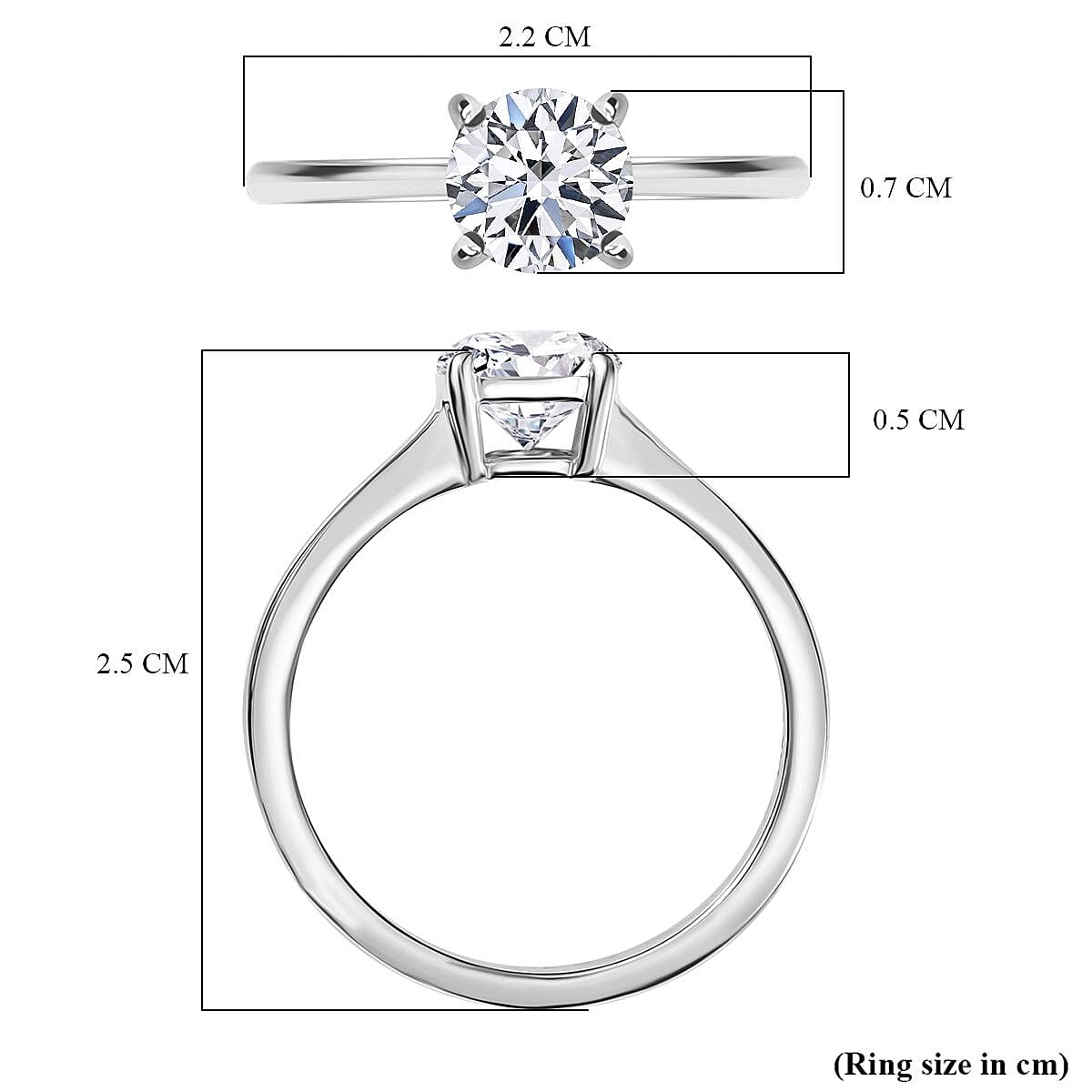 Luxuriant 14K Gold VS-EF Lab Grown Diamond Solitaire Ring