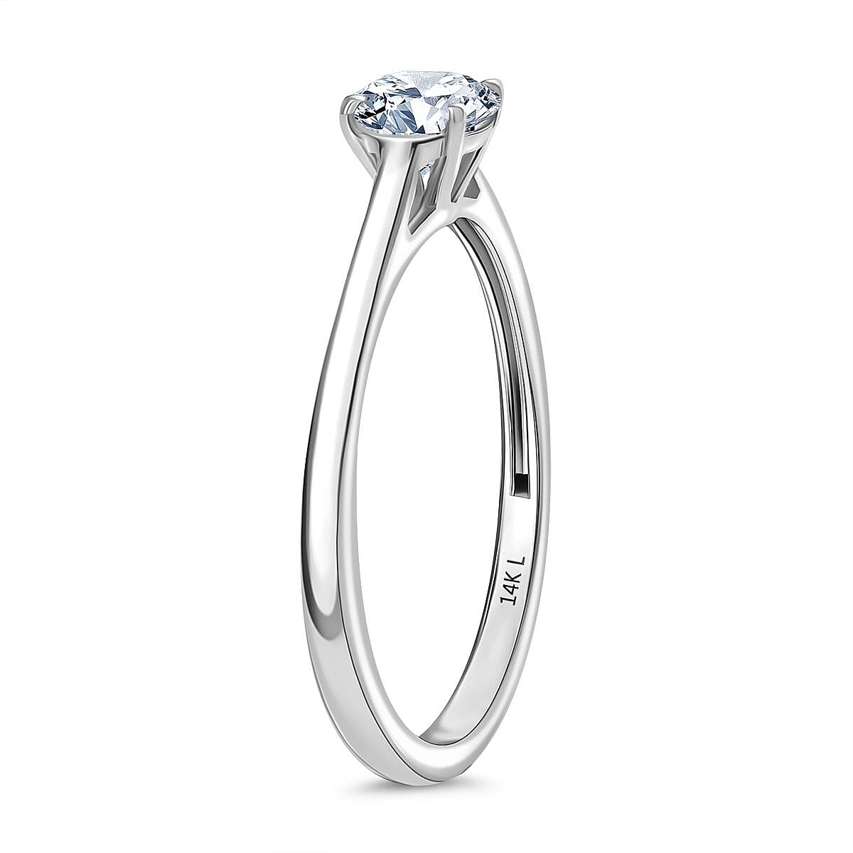 Luxuriant 14K Gold VS-EF Lab Grown Diamond Solitaire Ring