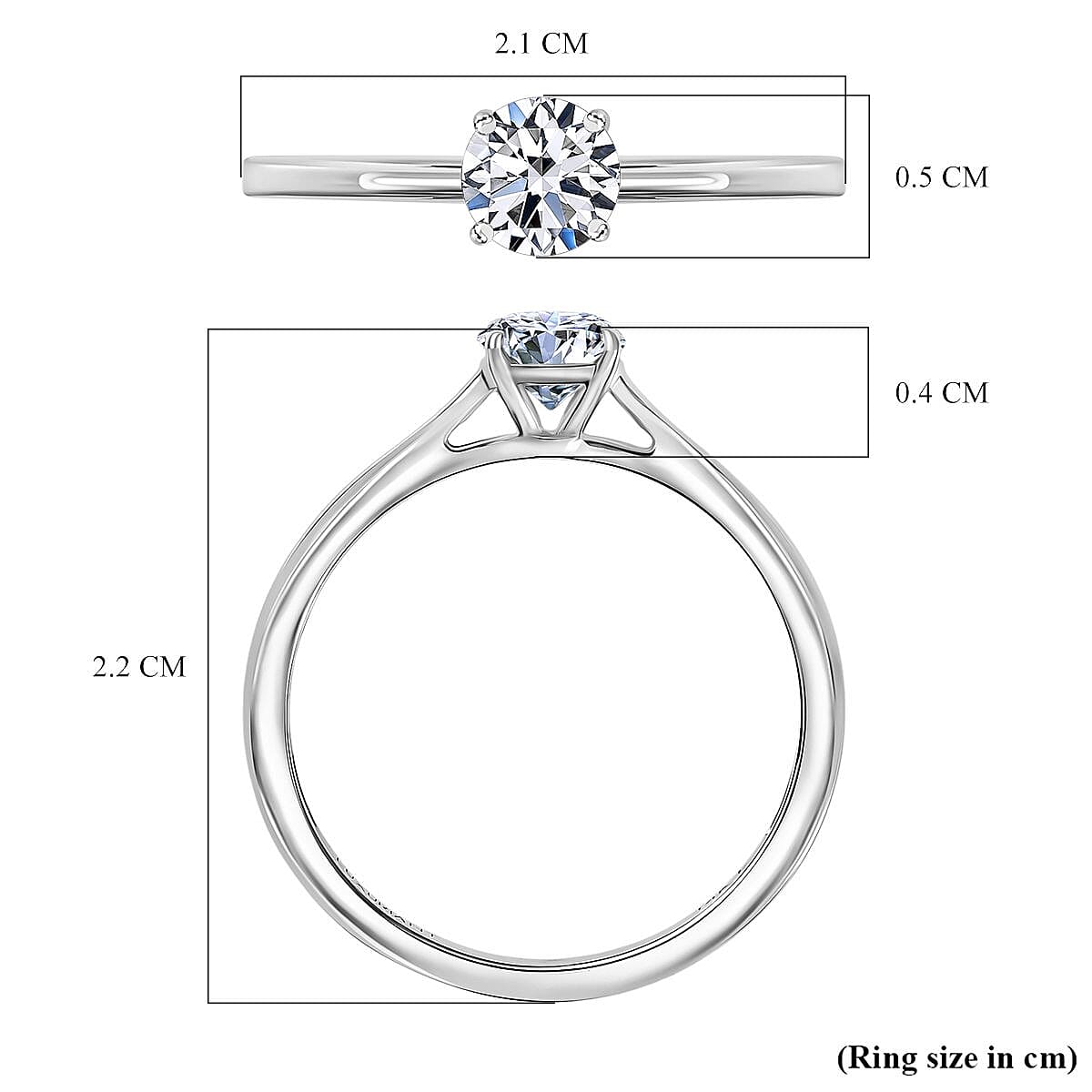 Luxuriant 14K Gold VS-EF Lab Grown Diamond Solitaire Ring