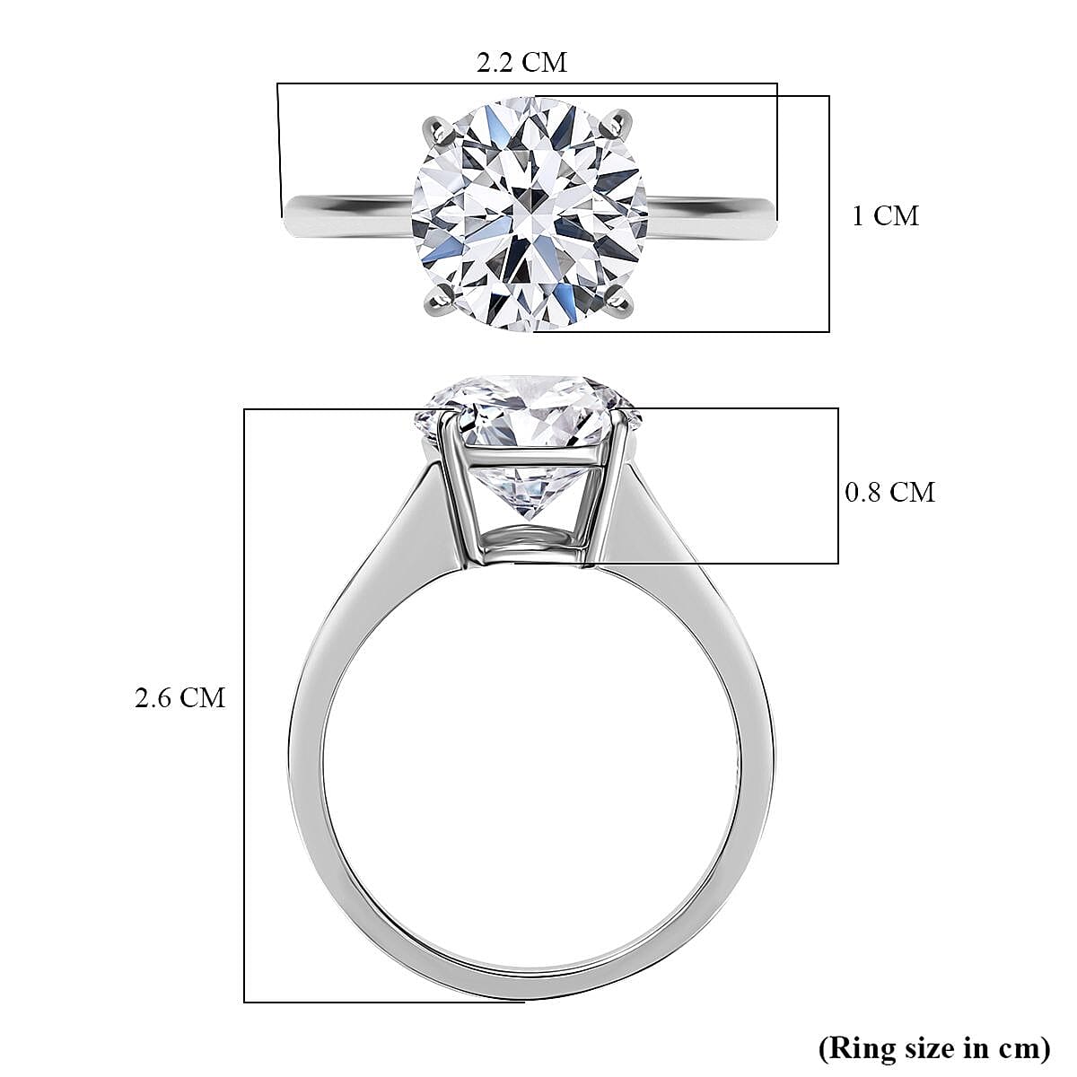 Luxuriant 14K Gold VS-EF Lab Grown Diamond Solitaire Ring