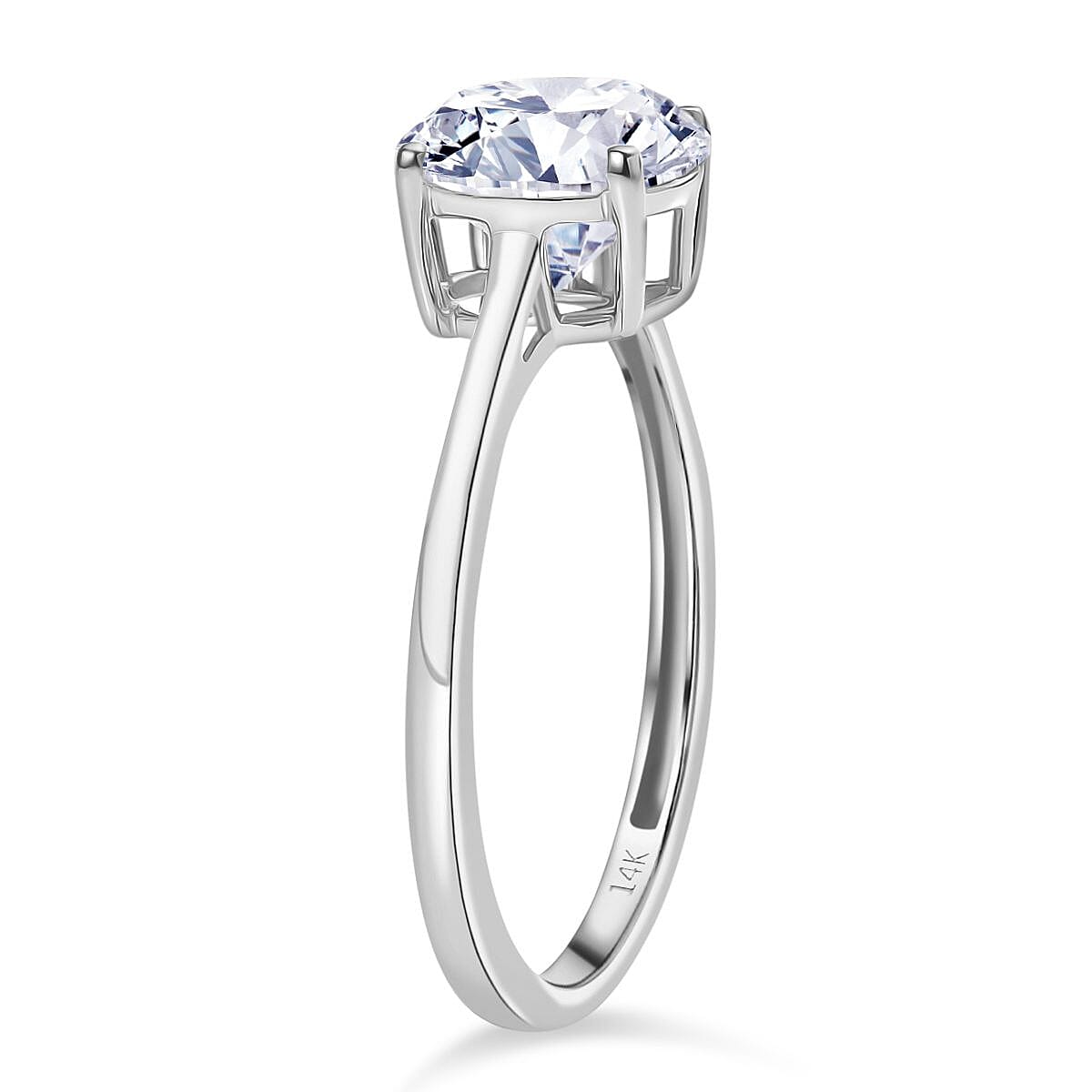 Luxuriant 14K Gold VS-EF Lab Grown Diamond Solitaire Ring