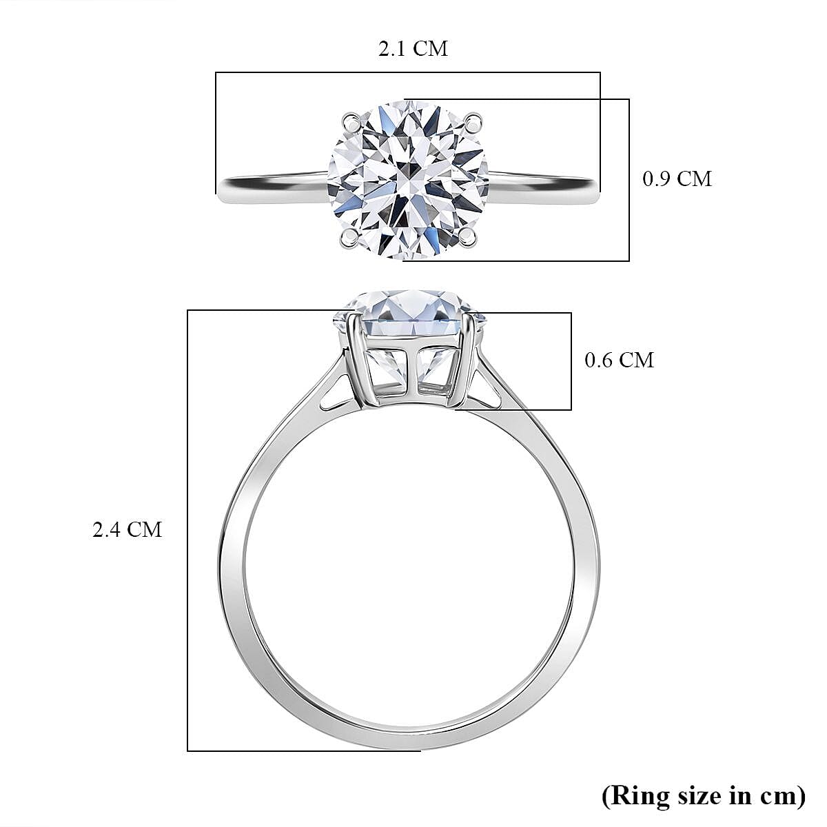 Luxuriant 14K Gold VS-EF Lab Grown Diamond Solitaire Ring
