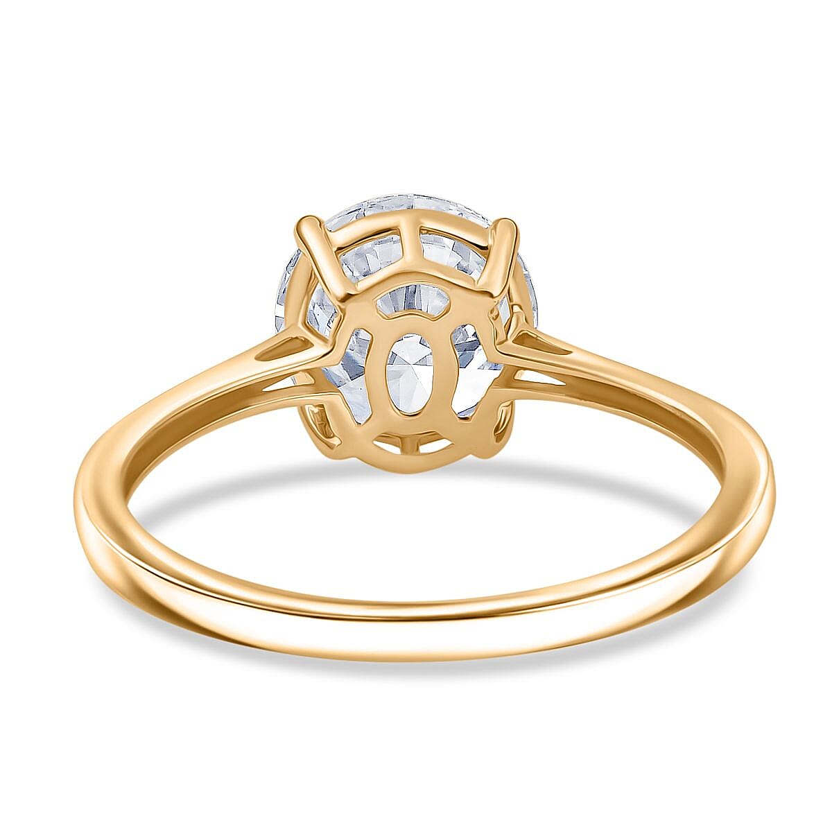 Luxuriant 14K Gold VS-EF Lab Grown Diamond Solitaire Ring