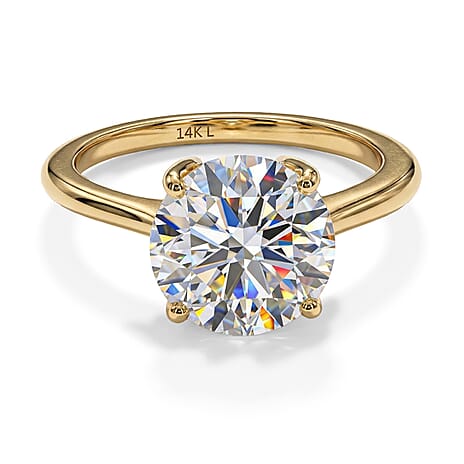Luxuriant Diamond 14K Yellow Gold VS-EF Lab Grown Diamond VS-EF Solitaire Ring, Gold Wt.2.53 Gms  3.040  Ct.