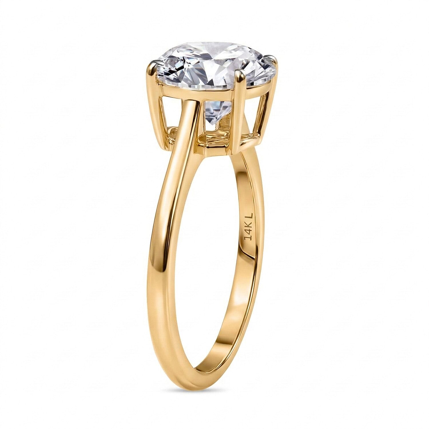 Luxuriant 14K Gold VS-EF Lab Grown Diamond Solitaire Ring