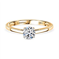 Luxuriant 14K Gold VS-EF Lab Grown Diamond Solitaire Ring