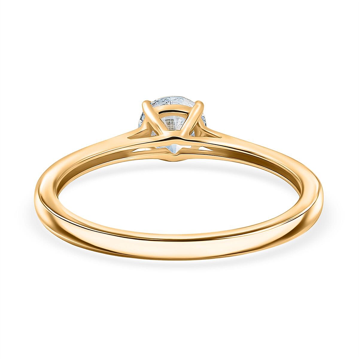 Luxuriant 14K Gold VS-EF Lab Grown Diamond Solitaire Ring