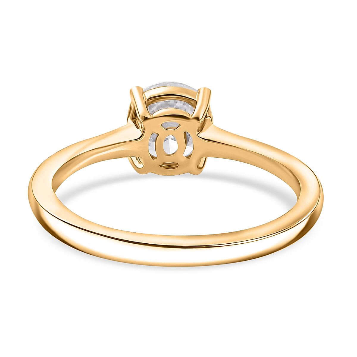 Luxuriant 14K Gold VS-EF Lab Grown Diamond Solitaire Ring