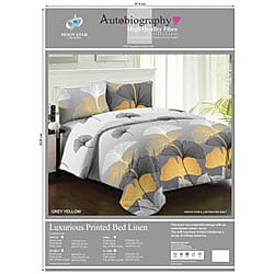 Set of Printed Duvet Cover, Fitted Sheet & Pillowcases
