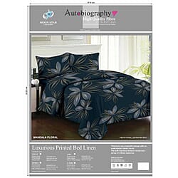 Set of Printed Duvet Cover, Fitted Sheet & Pillowcases