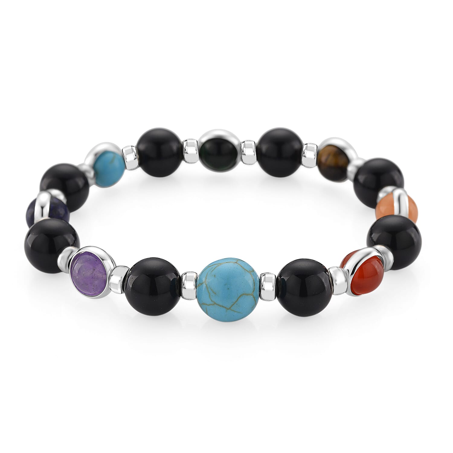 Tucson Find - Multi Gemstones Bracelet (Size - 7 Strachable) 100.00 Ct.