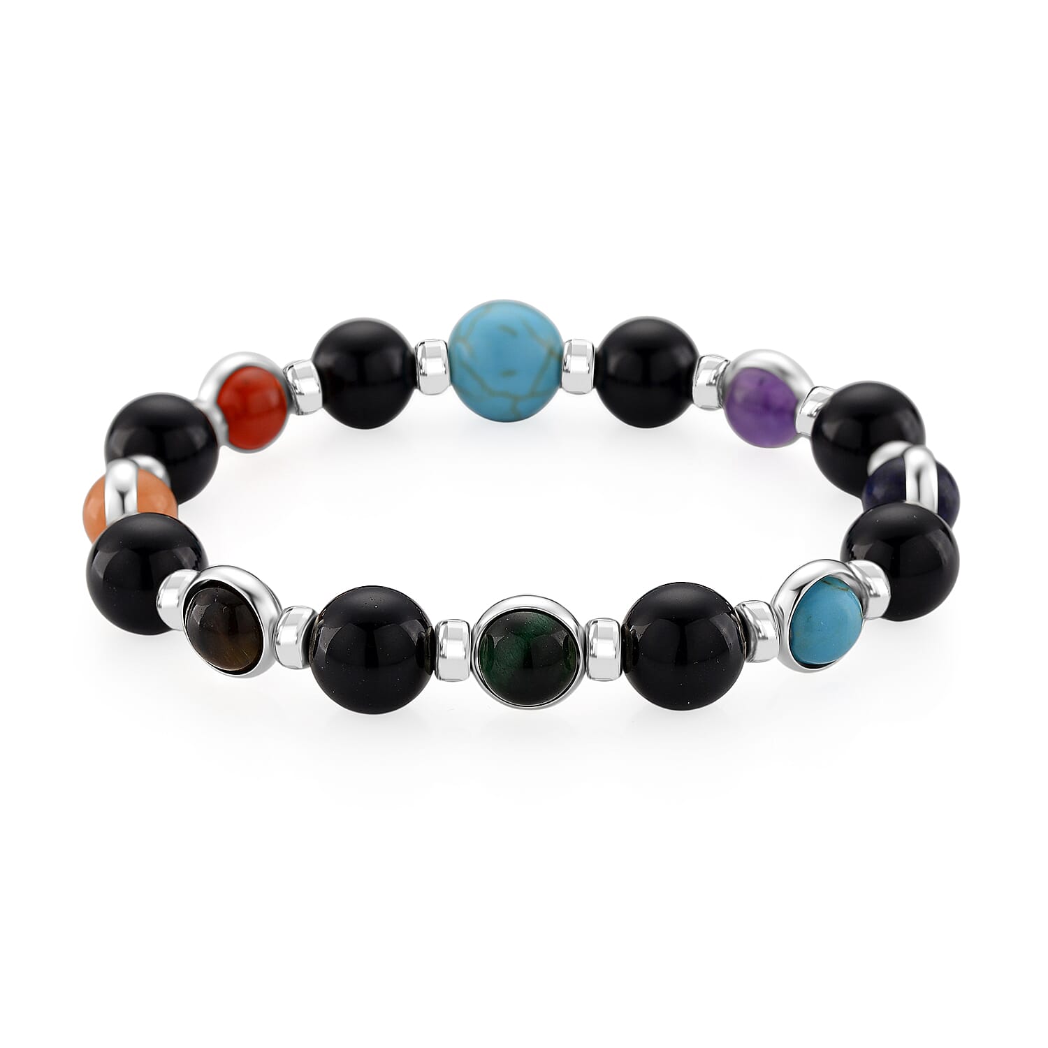 Tucson Find - Multi Gemstones Bracelet (Size - 7 Strachable) 100.00 Ct.