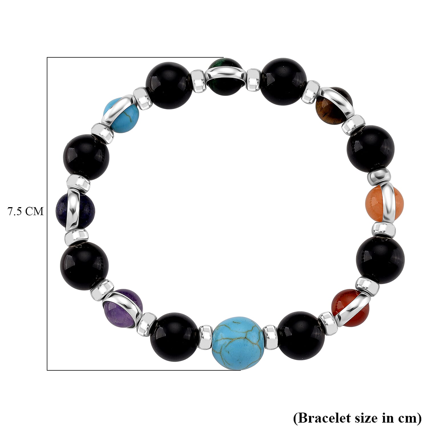Tucson Find - Multi Gemstones Bracelet (Size - 7 Strachable) 100.00 Ct.
