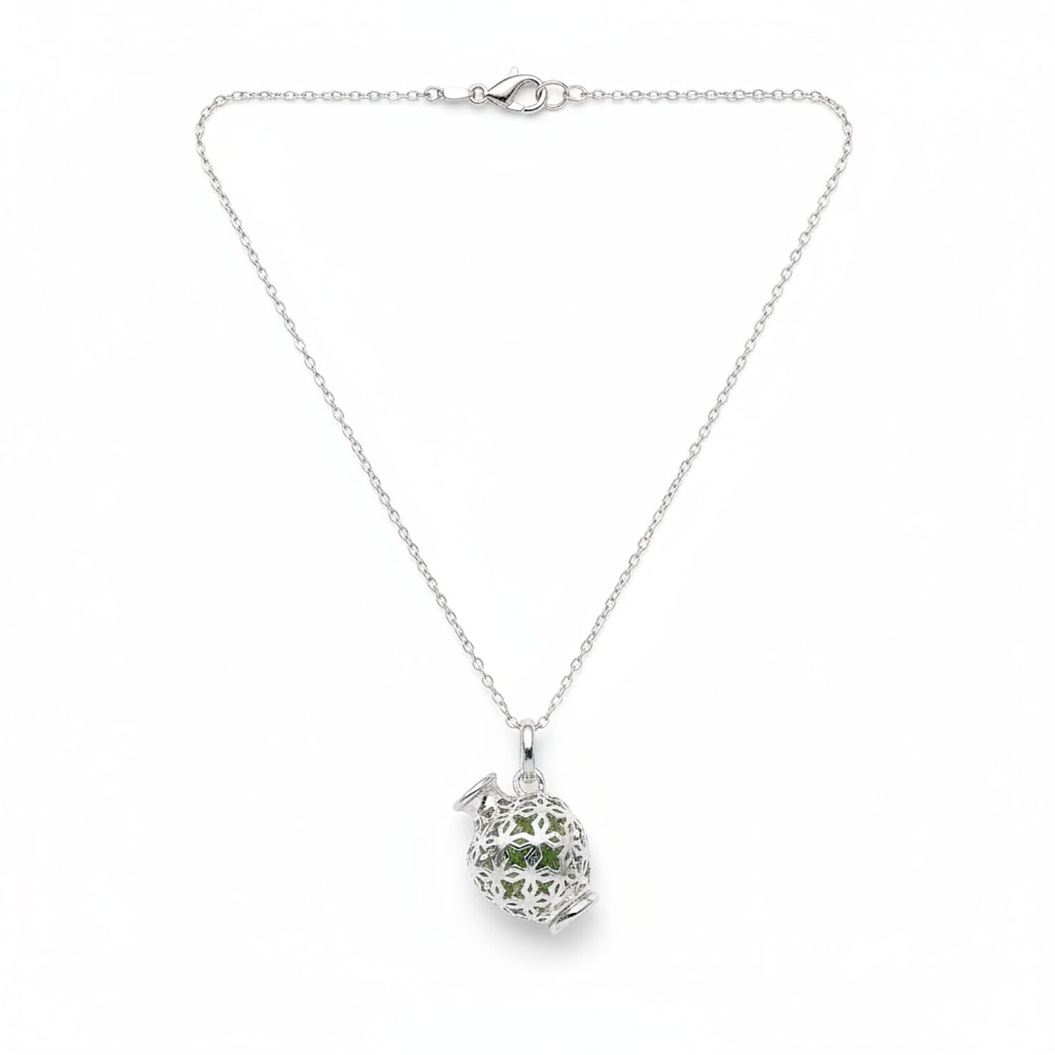 Close Out Deal - Peridot Pendant With Chain (Size - 16-2 Ext) with Lobster Clasp Sterling Silver 6.80 Ct.