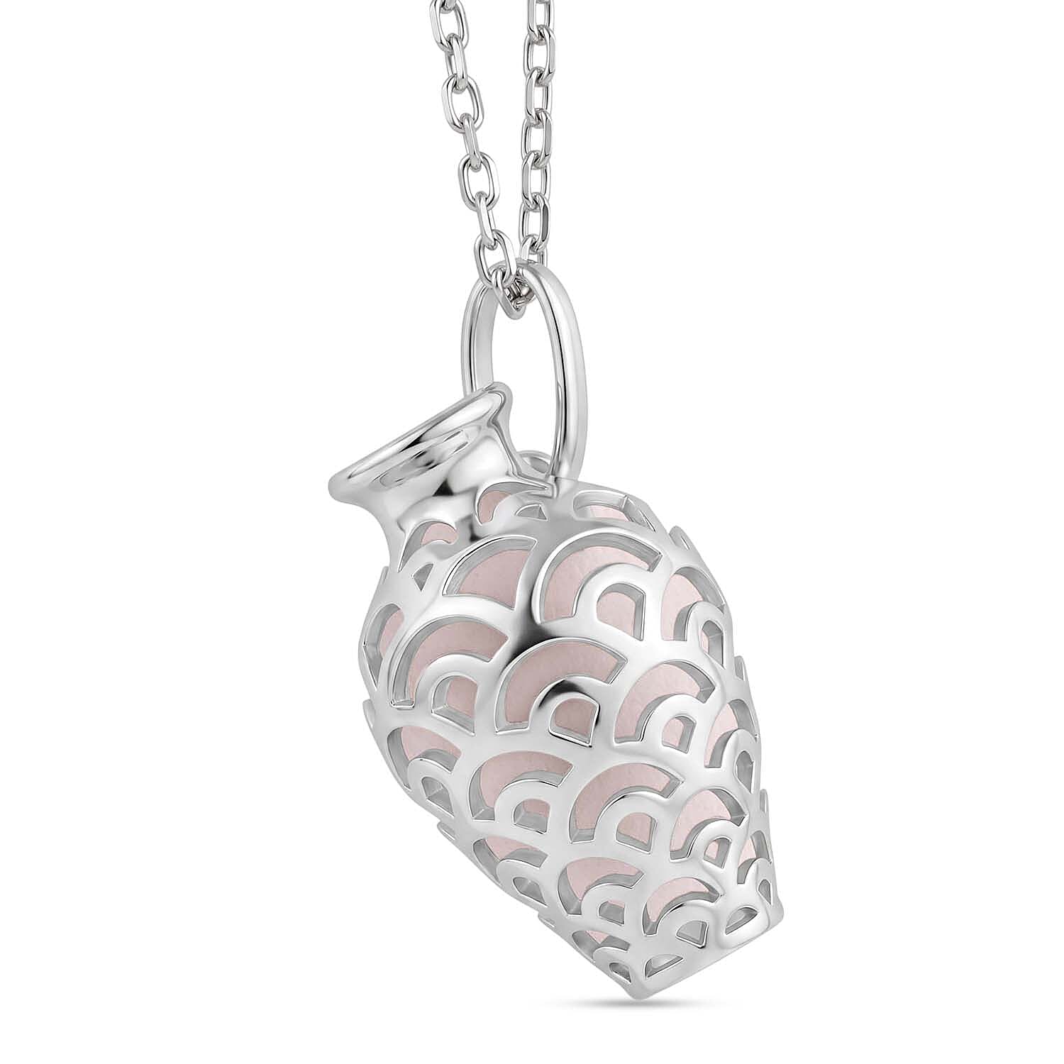 Peridot Pendant with Chain (Size 16-2 Ext) with Lobster Clasp in Rhodium Overlay Sterling Silver 7.00 Ct.