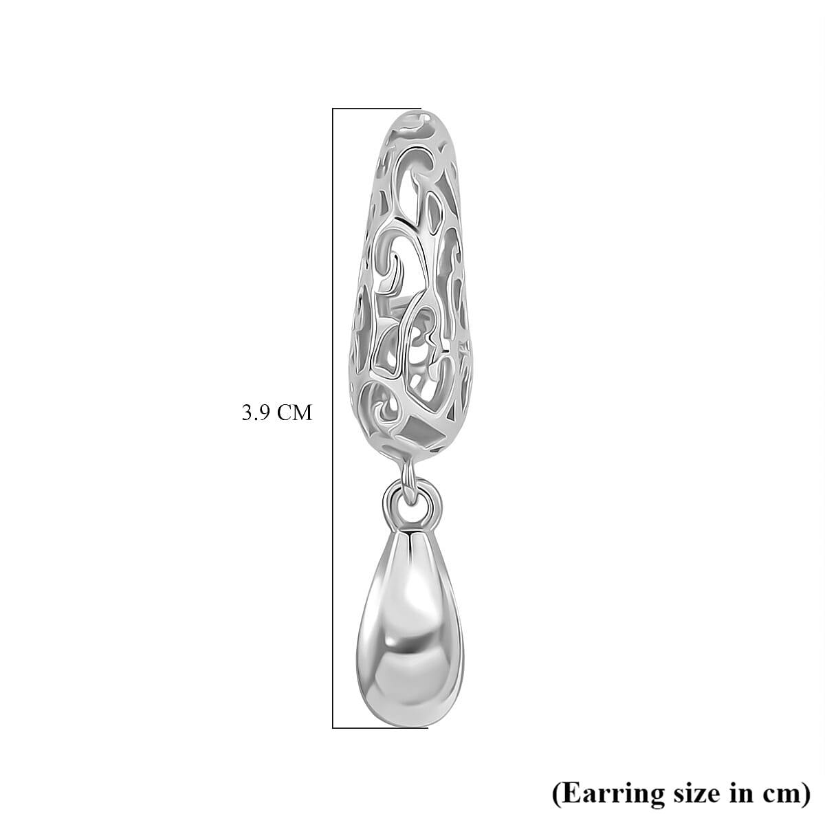 LUCY Q AirDrip Filigree Collection - Rhodium Overlay Sterling Silver Earring with Push Backs