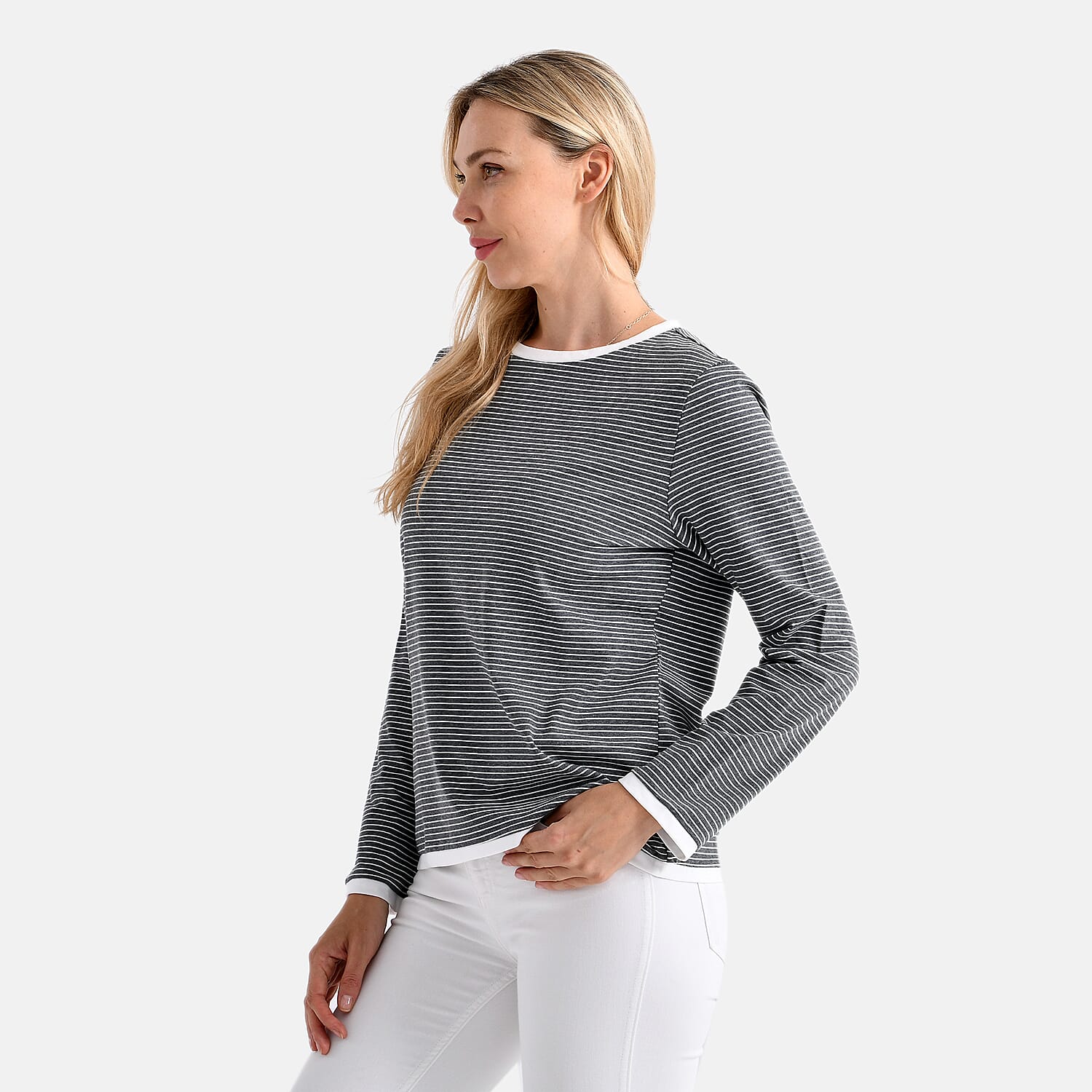 La Marey Classic Crew Neck Striped T-Shirt