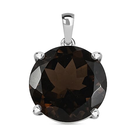 Premium Brazilian Smoky Quartz Solitaire Pendant 10.41 Ct.