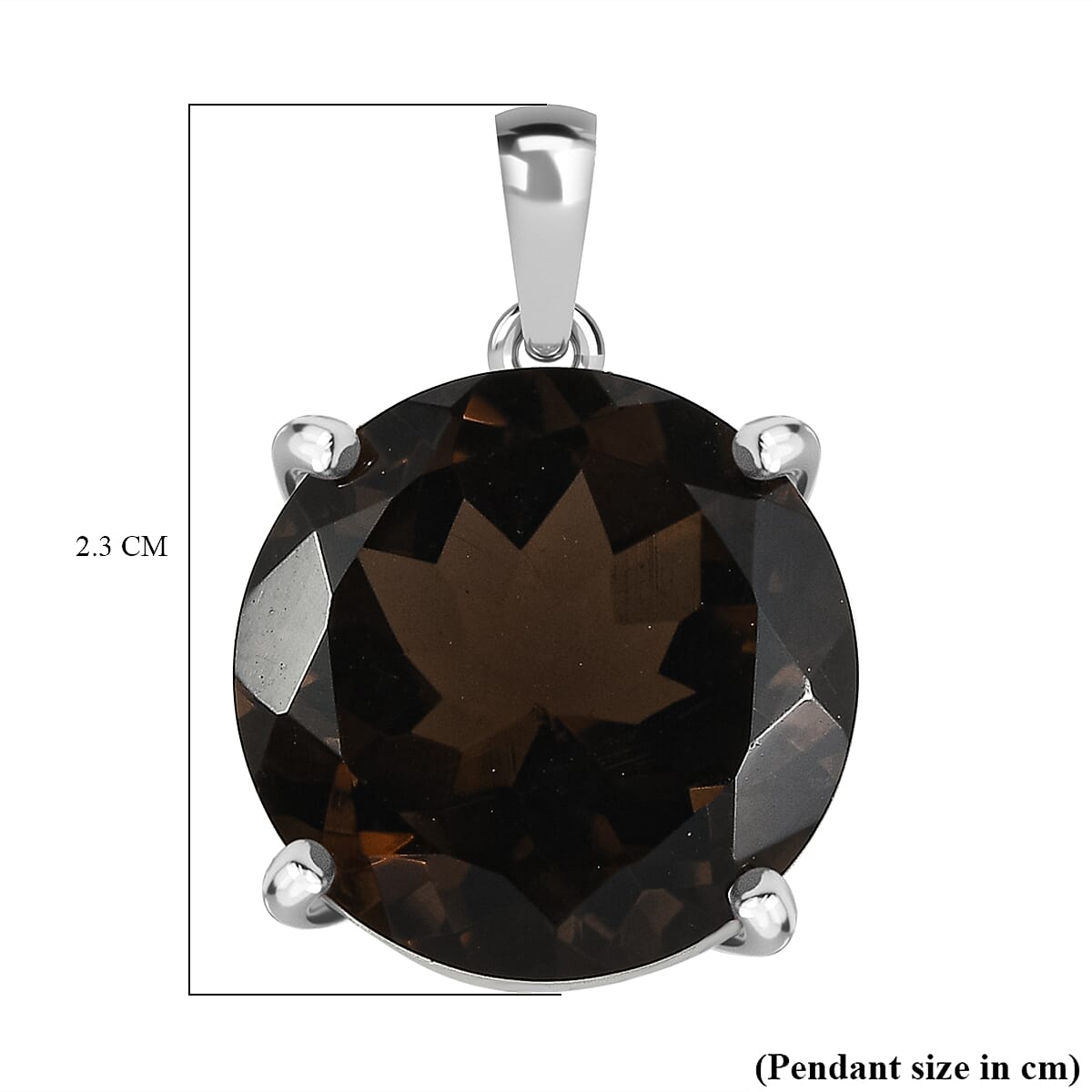 Premium Brazilian Smoky Quartz Solitaire Pendant 10.41 Ct. Premium Brazilian Smoky Quartz Solitaire Pendant 10.41 Ct.