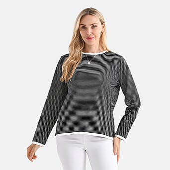 https://tjcuk.sirv.com/Products/81/7/8179676/La-Marey-Cotton-Striped-Top-Size-S-Black-Beige_8179676.jpg?w=342&h=342