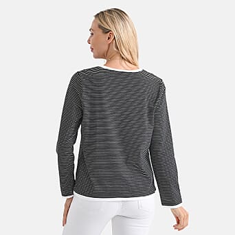 https://tjcuk.sirv.com/Products/81/7/8179678/La-Marey-Cotton-Striped-Top-Size-M-Black-Beige_8179678_1.jpg?w=342&h=342