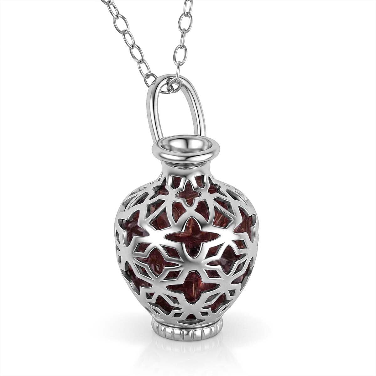 Citrine Pendant (Size 16 - 2 Ext) with Spring Ring Clasp Sterling Silver 3.50 Ct.