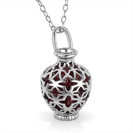 Citrine Pendant (Size 16 - 2 Ext) with Spring Ring Clasp Sterling Silver 3.50 Ct.