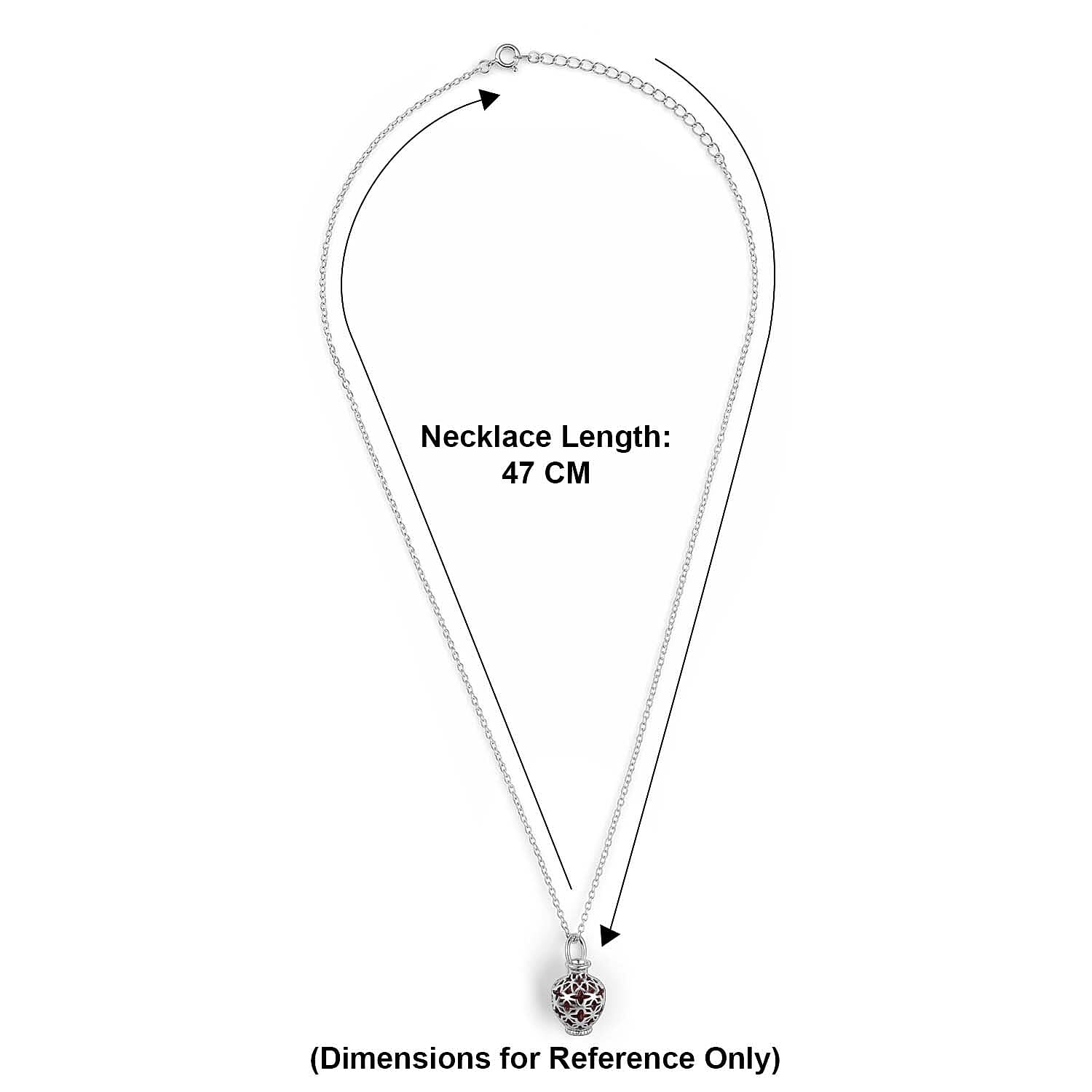 Citrine Pendant (Size 16 - 2 Ext) with Spring Ring Clasp Sterling Silver 3.50 Ct.