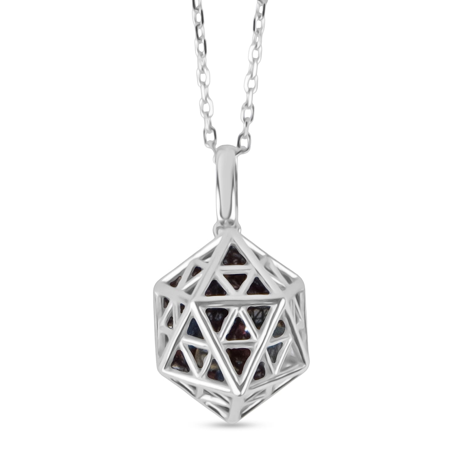 Close Out Deal - Multi Gemstones Pendant With Chain (Size 16 - 2 Ext) with Lobster Clasp Sterling Silver 3.55 Ct, Silver Wt. 5.40 Gms.