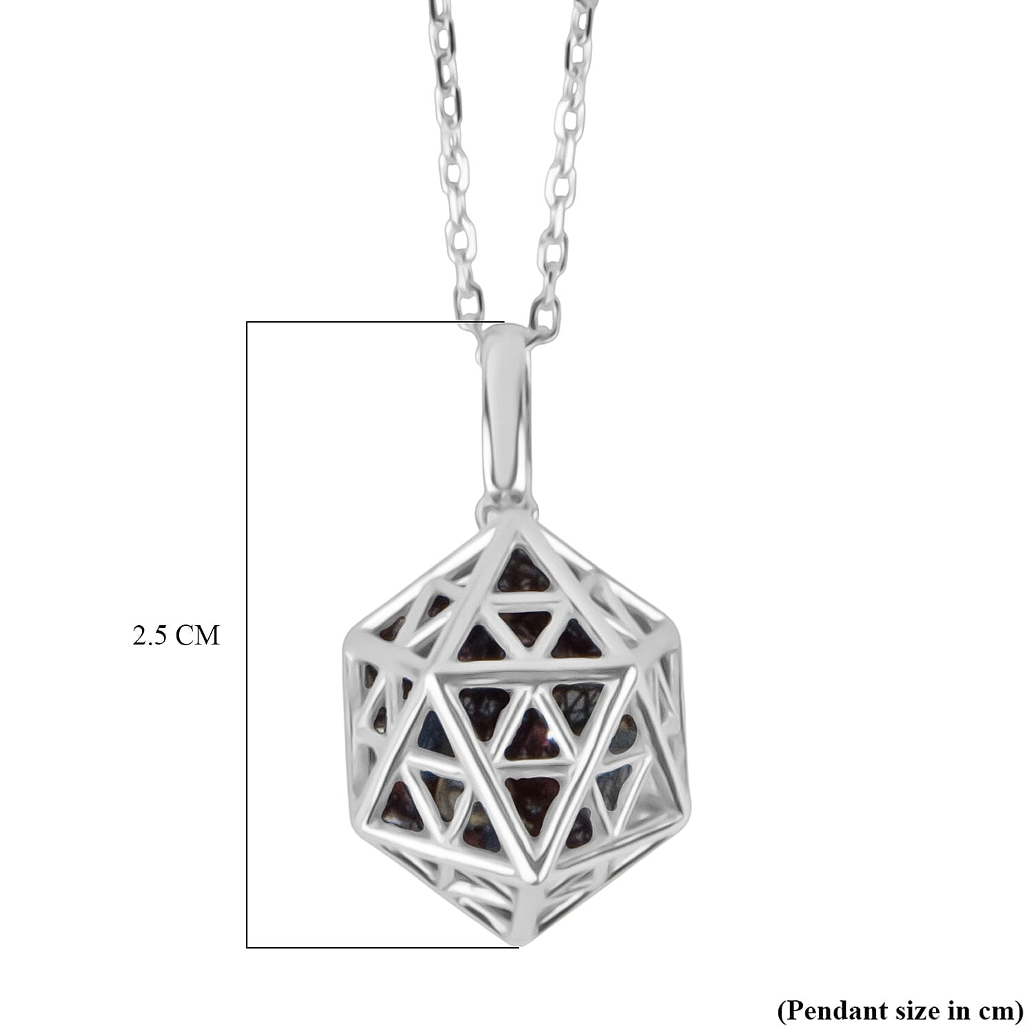 Close Out Deal - Multi Gemstones Pendant With Chain (Size 16 - 2 Ext) with Lobster Clasp Sterling Silver 3.55 Ct, Silver Wt. 5.40 Gms.