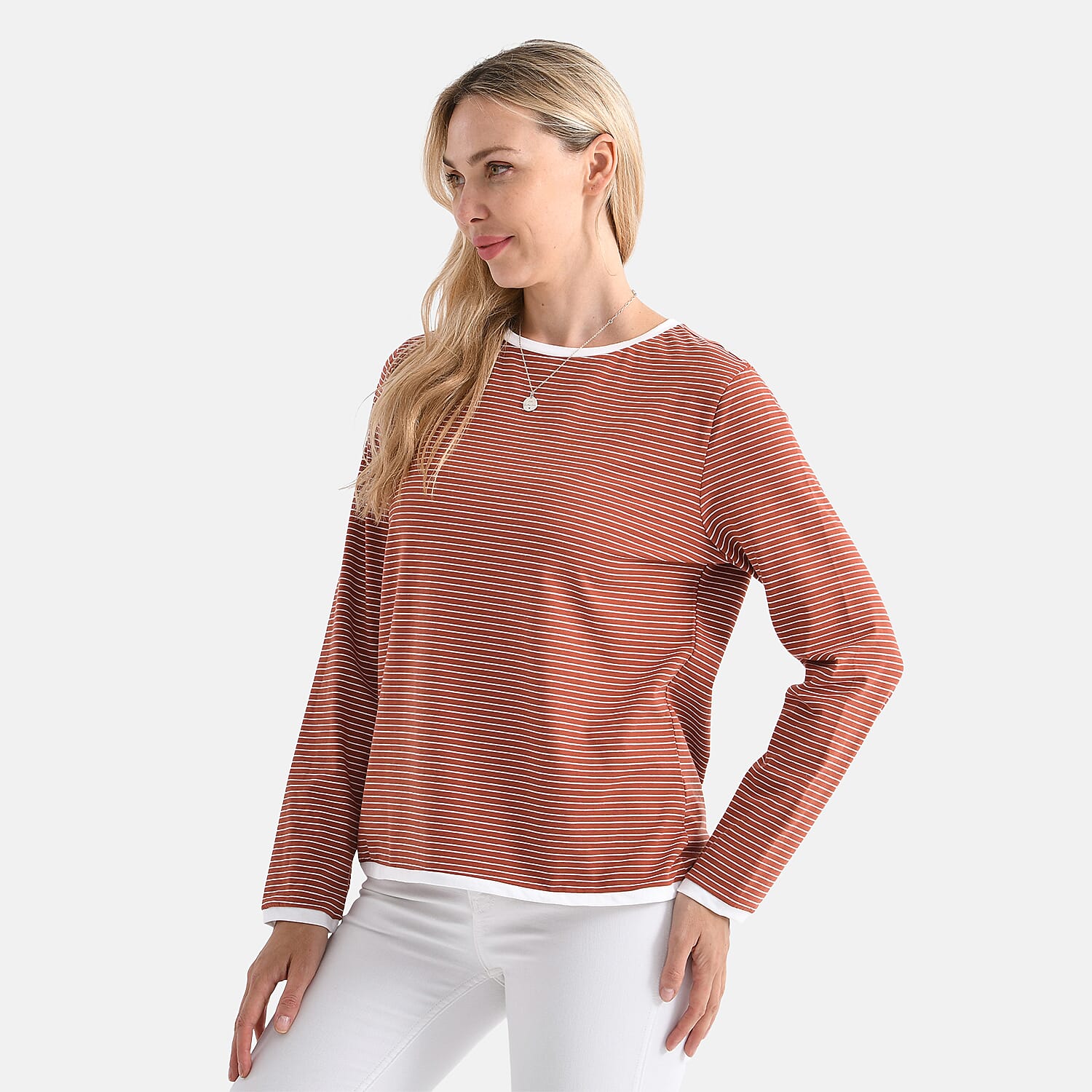 La Marey Cotton Striped Top