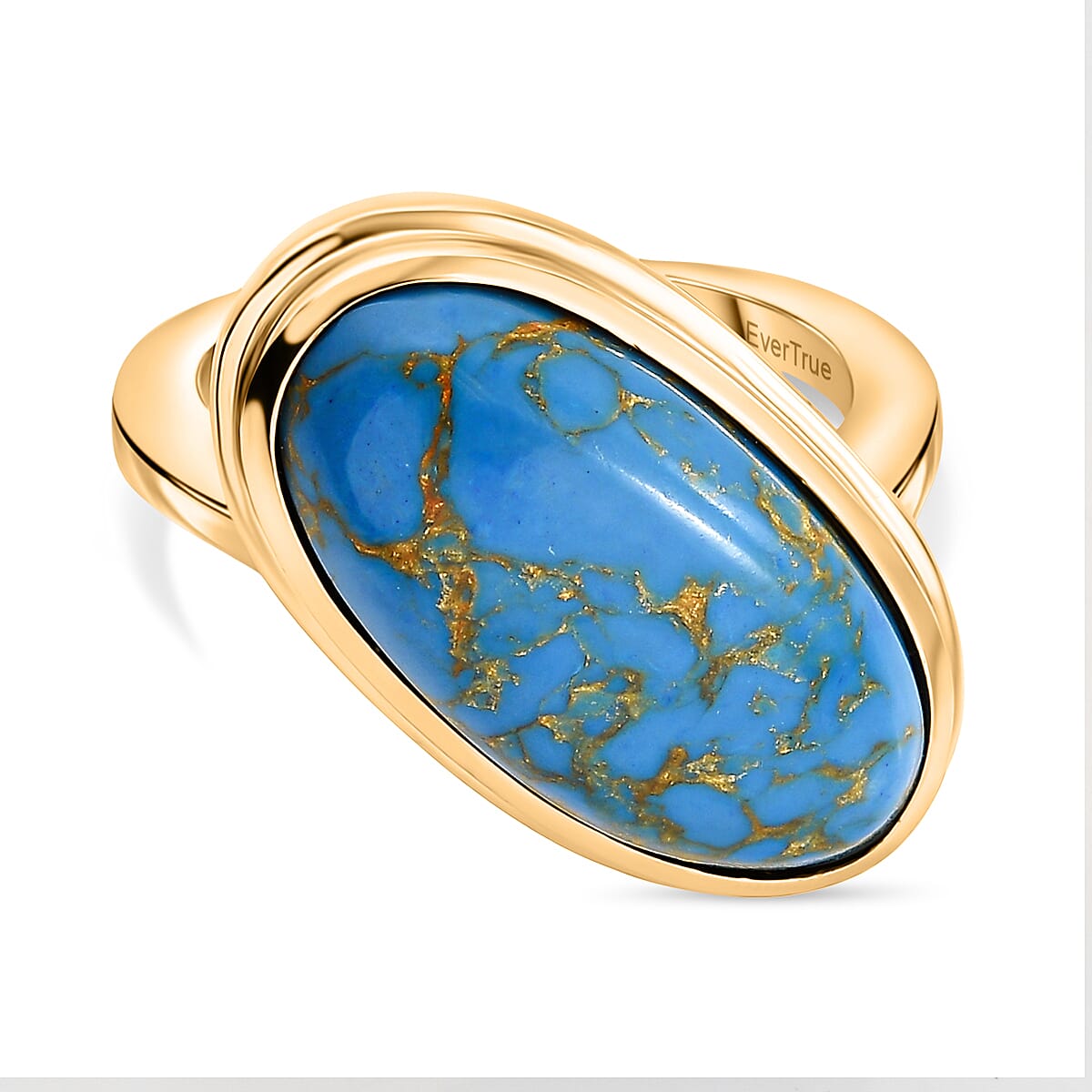 Tucson Find - Blue Turquoise Solitaire Ring 7.61 Ct.