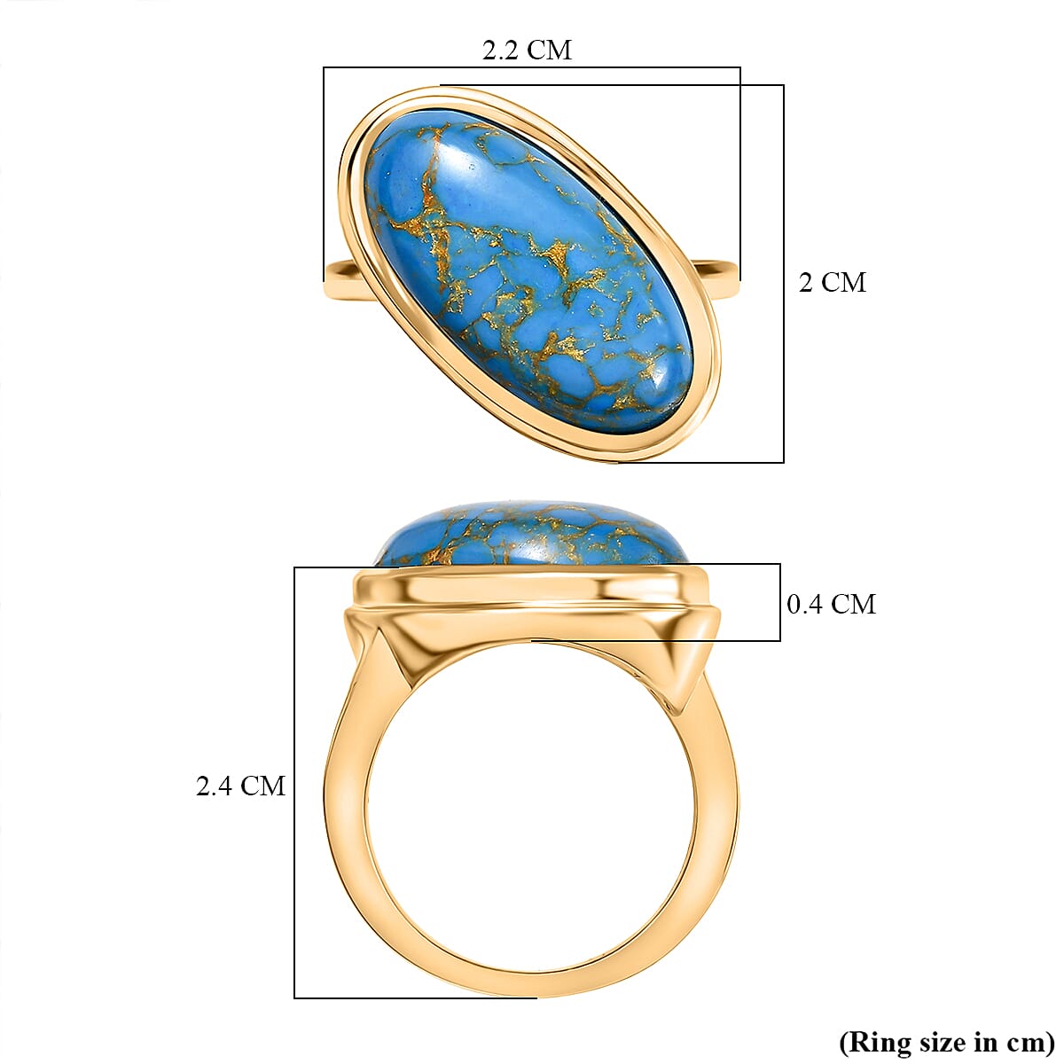 Tucson Find - Blue Turquoise Solitaire Ring 7.61 Ct.