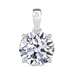 LUXURIANT 4 Ct. Lab Grown Diamond Solitaire Pendant in 14K White Gold SGL Certified VS/EF