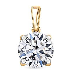 LUXURIANT 4 Ct. Lab Grown Diamond Solitaire Pendant in 14K White Gold SGL Certified VS/EF