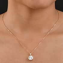 LUXURIANT 4 Ct. Lab Grown Diamond Solitaire Pendant in 14K Yellow Gold EF, VS