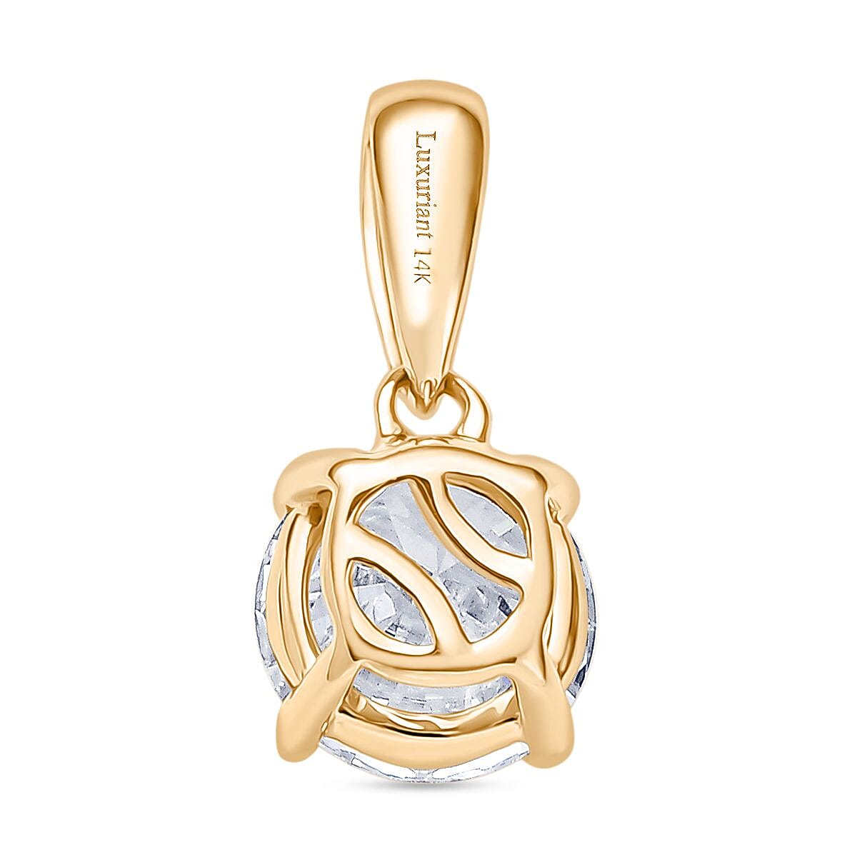 Luxuriant Diamond 14K Yellow Gold SGL Certified (VS-EF) Lab Grown Diamond Solitaire Pendant 1.00 Ct.