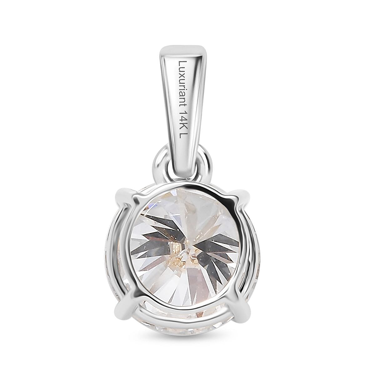 Luxuriant Diamond 14K White Gold SGL Certified (VS-EF) Lab Grown Diamond Solitaire Pendant 2.00 Ct.