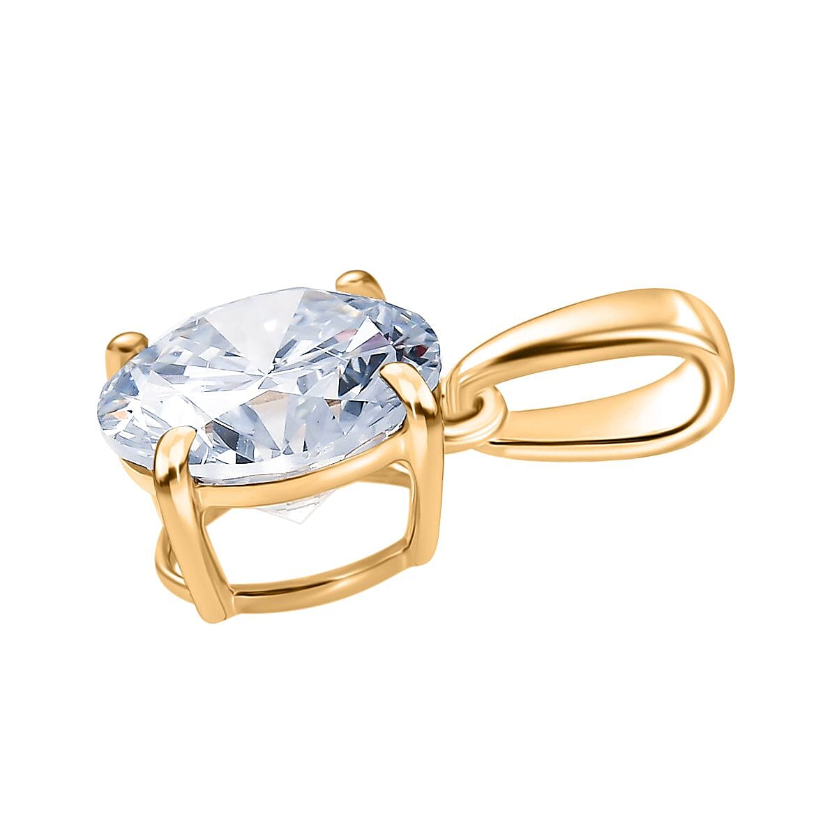 Luxuriant Diamond 14K Yellow Gold SGL Certified (VS-EF) Lab Grown Diamond Solitaire Pendant 2.00 Ct.