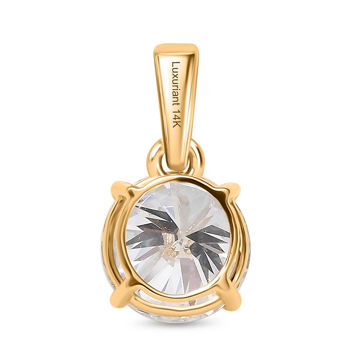 Luxuriant Diamond 14K Yellow Gold SGL Certified (VS-EF) Lab Grown Diamond Solitaire Pendant 2.00 Ct.