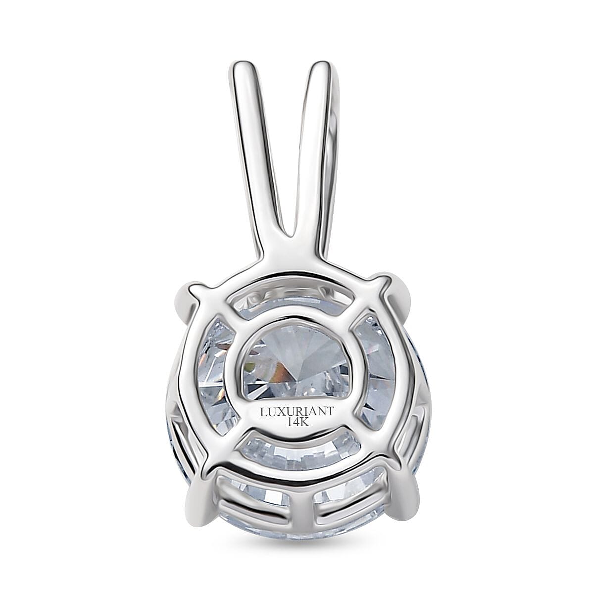 Luxuriant 14K White Gold Lab Grown Diamond SGL Certified (VS-EF) Solitaire Pendant 3.02 Ct.
