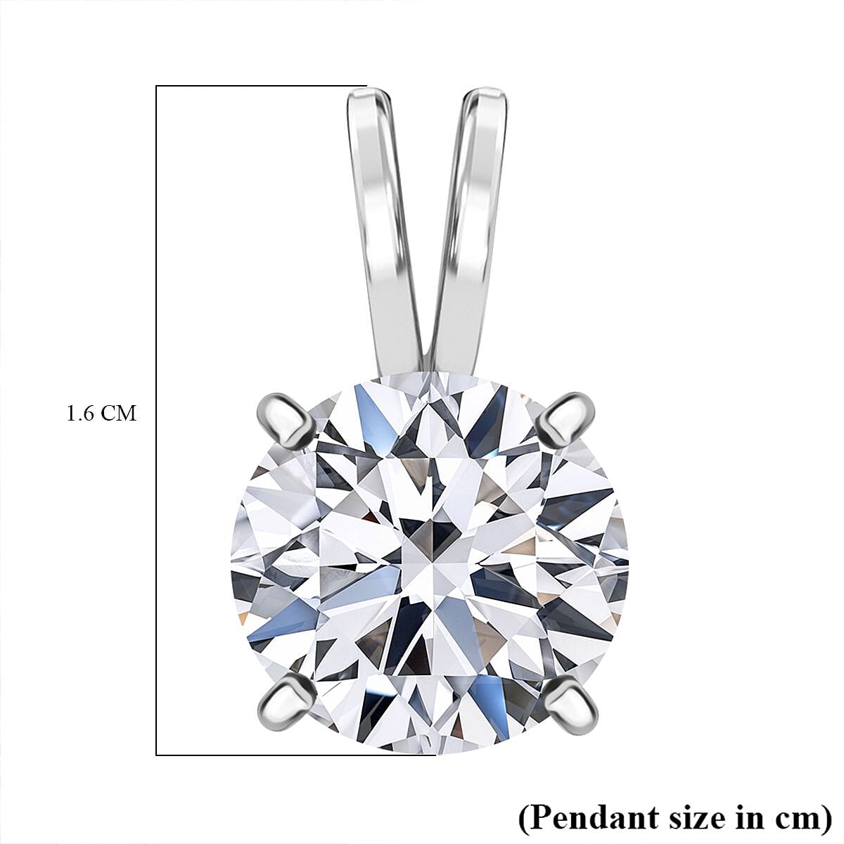 Luxuriant 14K White Gold Lab Grown Diamond SGL Certified (VS-EF) Solitaire Pendant 3.02 Ct.