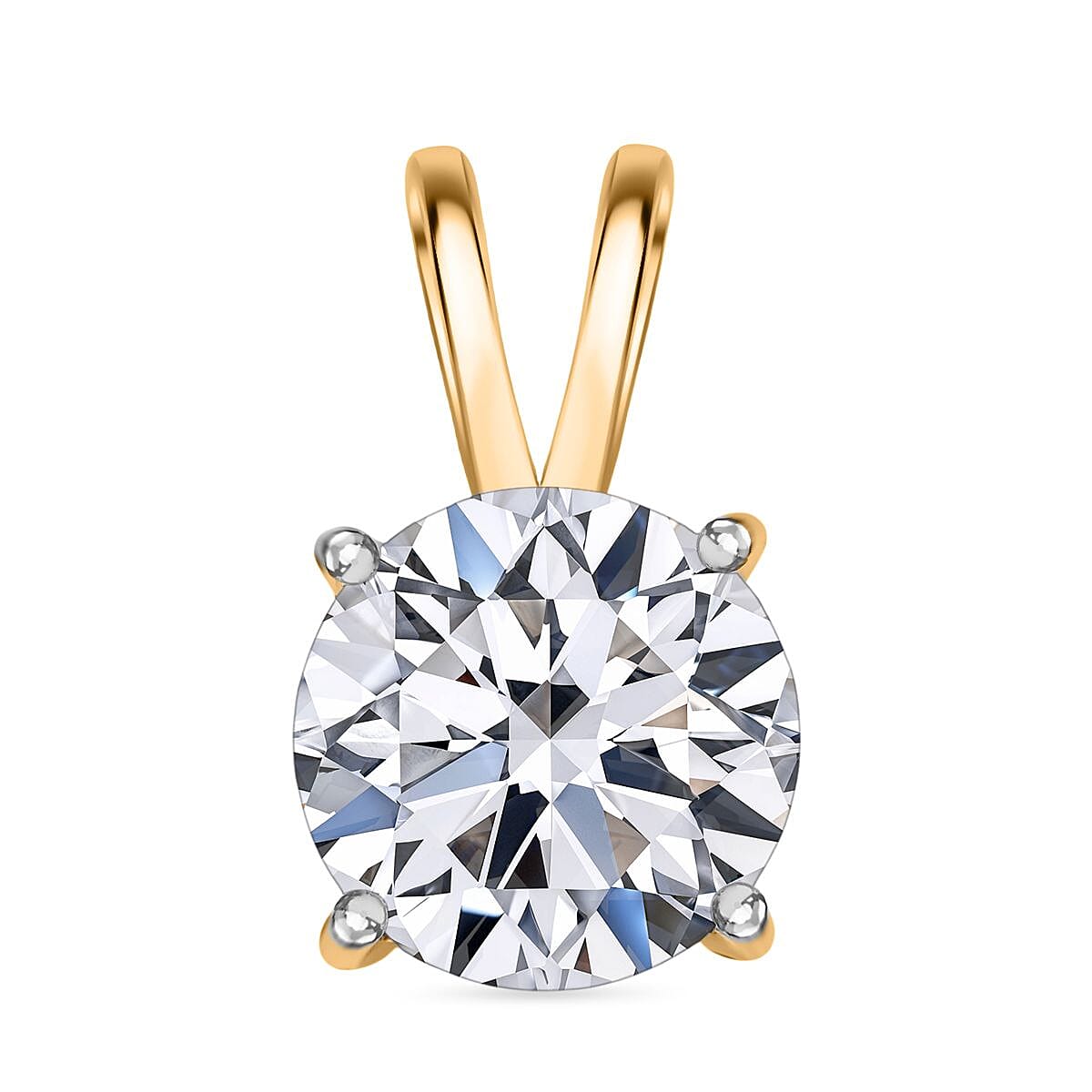 Luxuriant Diamond 14K Yellow Gold SGL Certified (VS-EF) Lab Grown Diamond Solitaire Pendant 3.00 Ct.