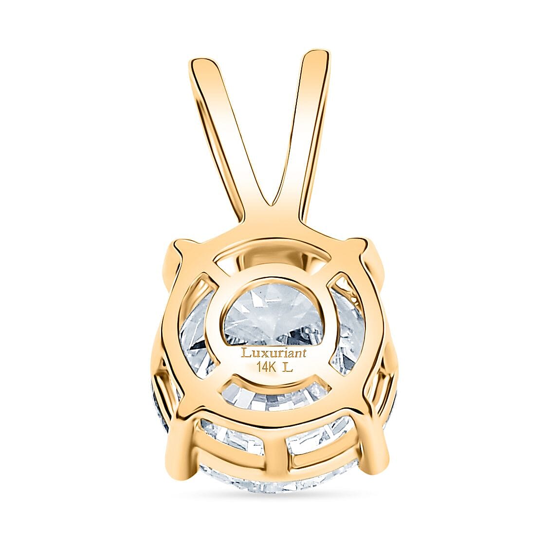 Luxuriant Diamond 14K Yellow Gold SGL Certified (VS-EF) Lab Grown Diamond Solitaire Pendant 3.00 Ct.