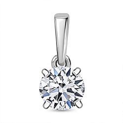 LUXURIANT 14K White Gold SGL Certified (VS/E-F) Pear Cut Lab Grown Diamond Pendant
