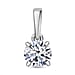 LUXURIANT 14K White Gold SGL Certified (VS/E-F) Pear Cut Lab Grown Diamond Pendant 1 Ct.