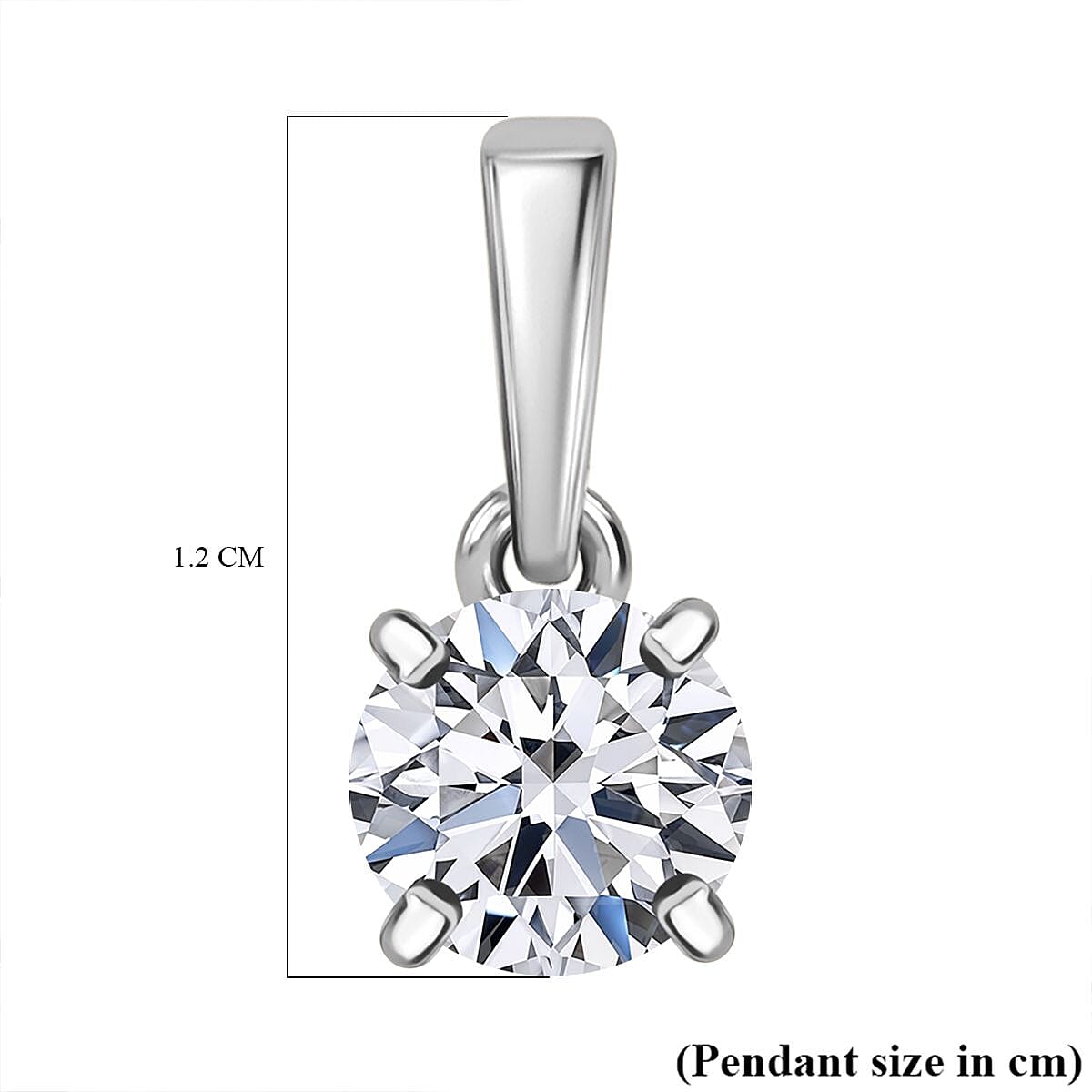 Luxuriant Diamond 14K White Gold SGL Certified (VS-EF) Lab Grown Diamond Solitaire Pendant 0.50 Ct.