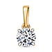 LUXURIANT 2 Ct. Lab Grown Diamond Solitaire Pendant in 14K Yellow Gold IGI Certified (VS/E-F)