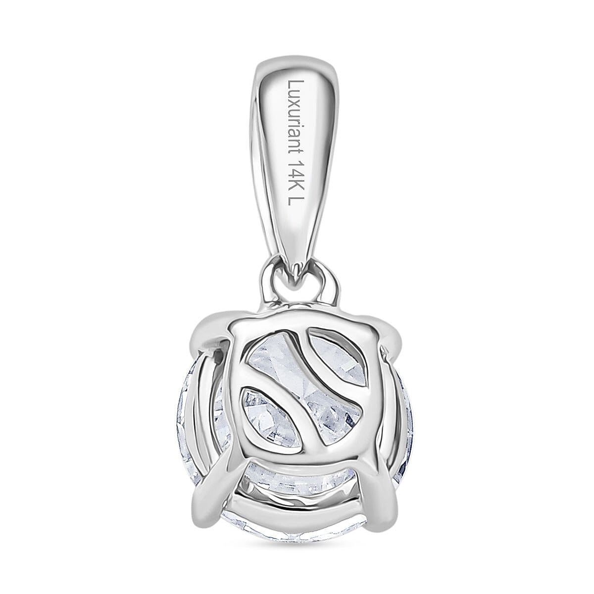 Luxuriant Diamond 14K White Gold SGL Certified (VS-EF) Lab Grown Diamond Solitaire Pendant 1.00 Ct