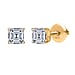 LUXURIANT 2 Ct. Lab Grown Diamond Solitaire Stud Earring in 14K White Gold SGL Certified VS-EF
